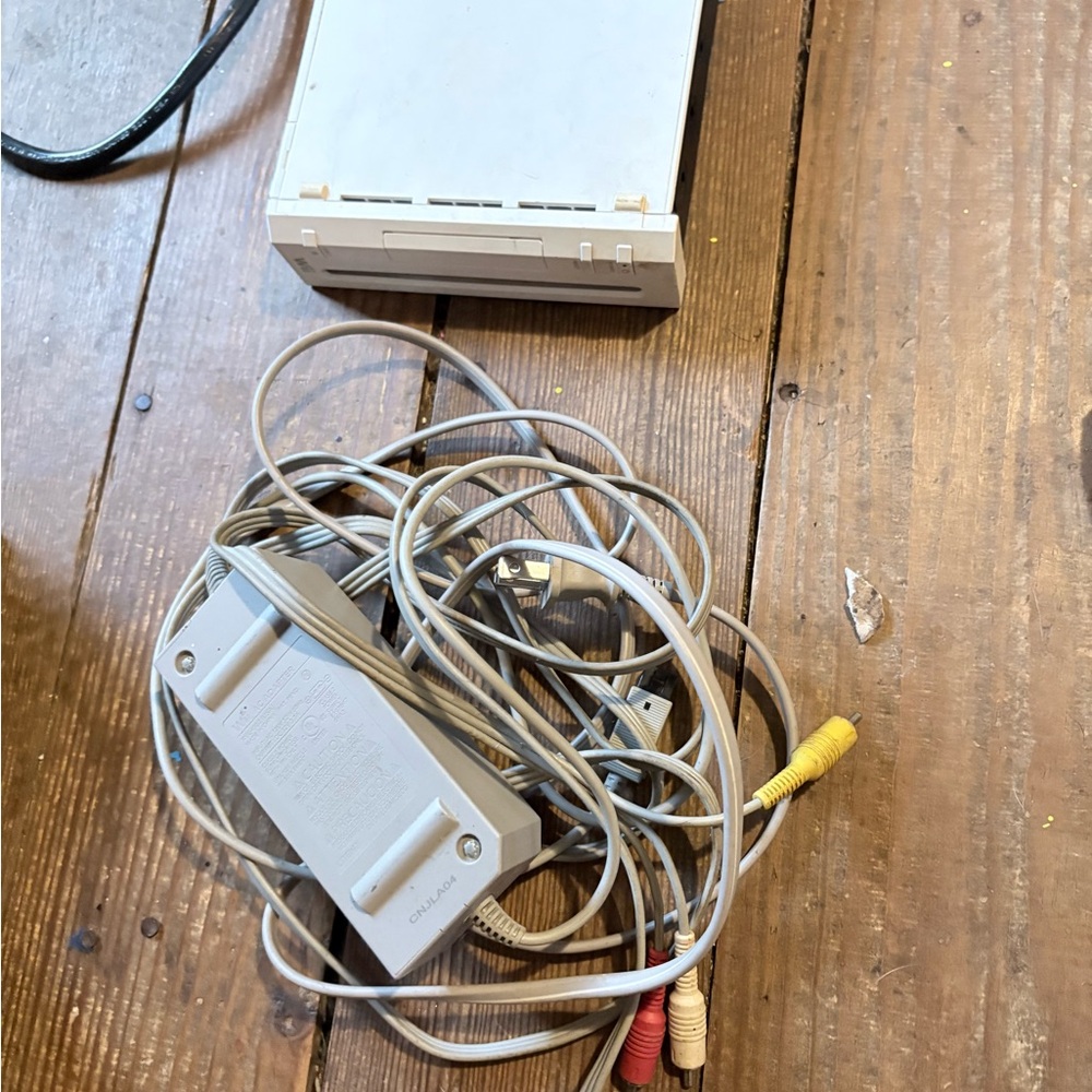 Nintendo Wii Console with White and Gray Accessories